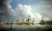 Dominic Serres The Captured Spanish Fleet at Havana, August-September 1762 Spain oil painting artist